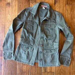 Vtg J. Crew Olive Green cargo Jacket military